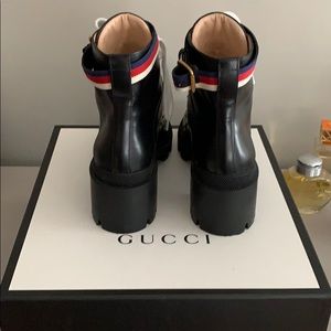 Gucci Black Leather ankle boots *w/ Sylvie Web*